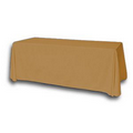 6' Blank Solid Color Polyester Table Throw - Camel